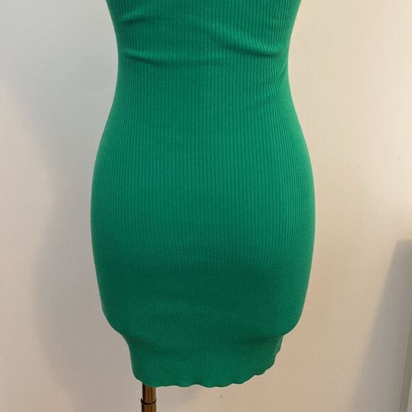 Aritzia Wilfred Cut Out Knit Mini Dress Kelly Green Size 2XS - Picture 8 of 13